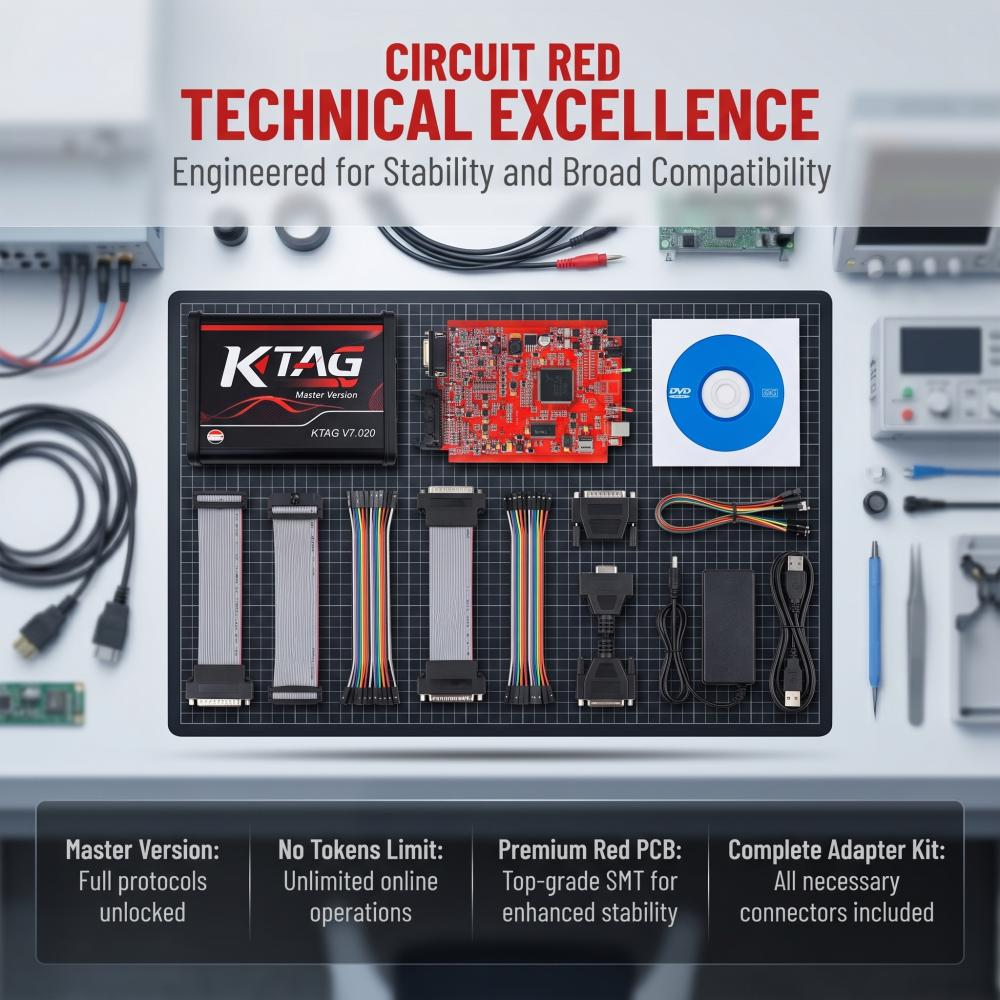 Ecu Programmer Kess V2 - KTAG V2.25 V7.020 เครื่องมือโปรแกรมชิป ECU 4LED