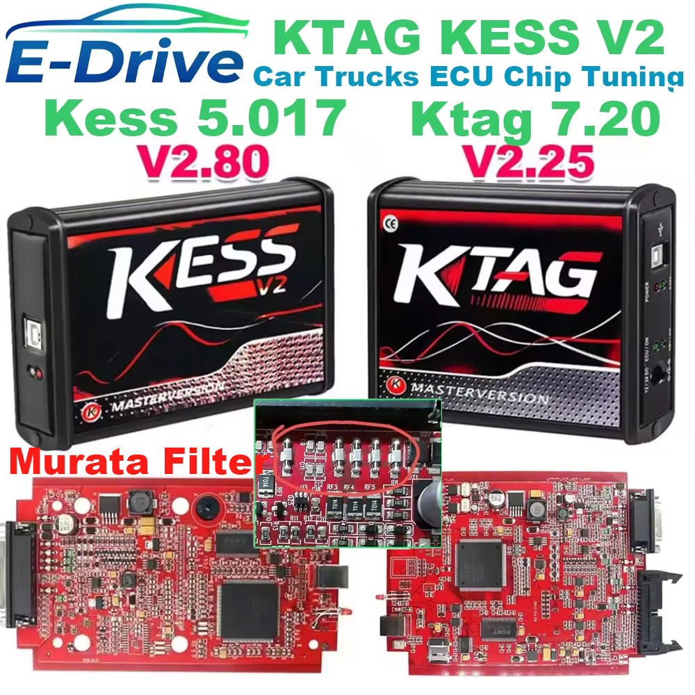 Ecu Programmer Kess V2 - KESS V2.80 V5.017 KTAG 4LED V7.020