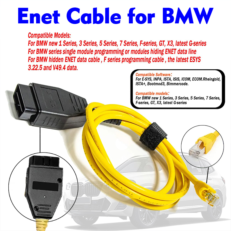 สาย OBDII อีเธอร์เน็ต RJ45 สำห - Ecu Programmer For Bmw F Series บทวิจารณ์และราคา