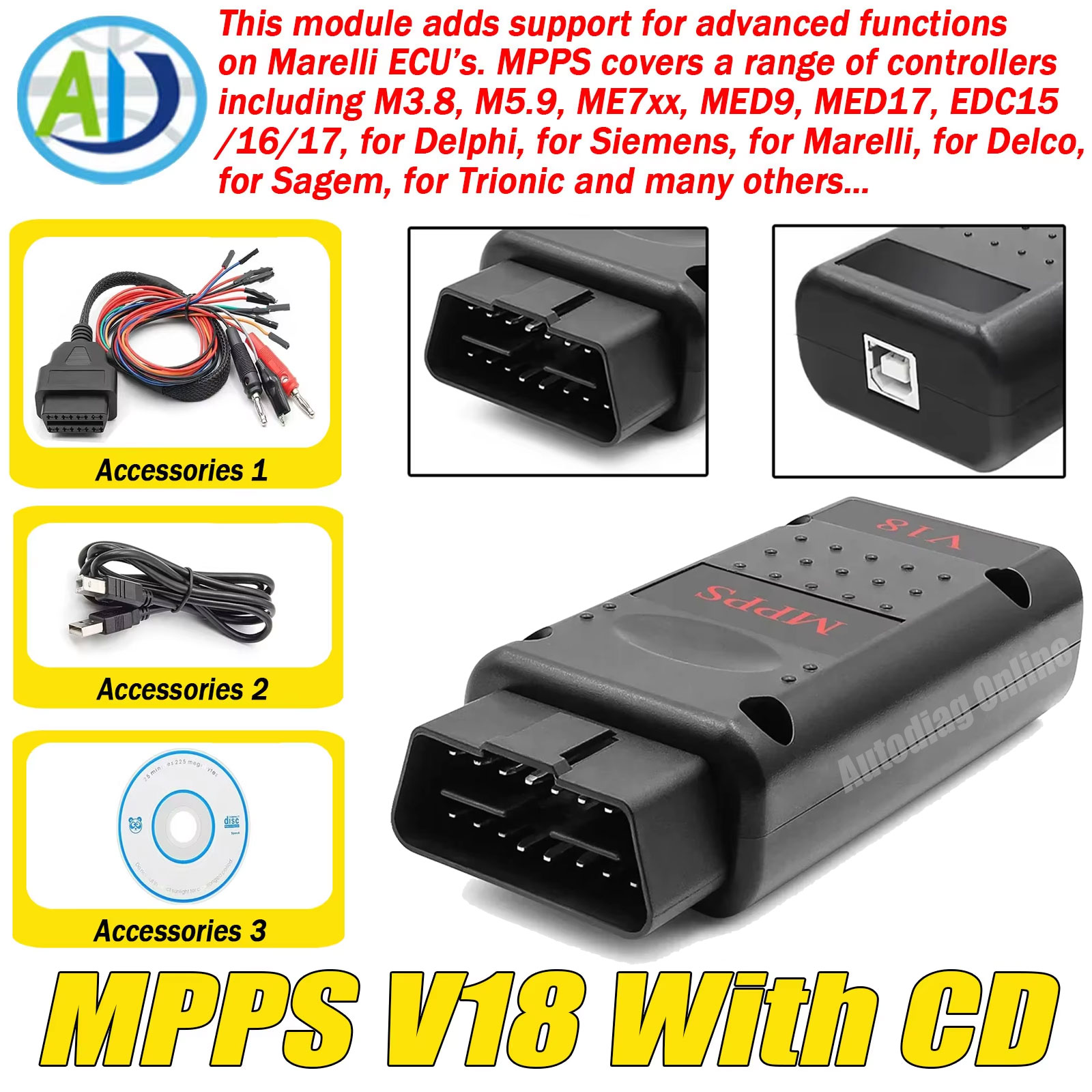 อุปกรณ์เชื่อมต่อ OBD2 สำหรับสแ - Ecu Flasher Mpps V18 บทวิจารณ์และราคา