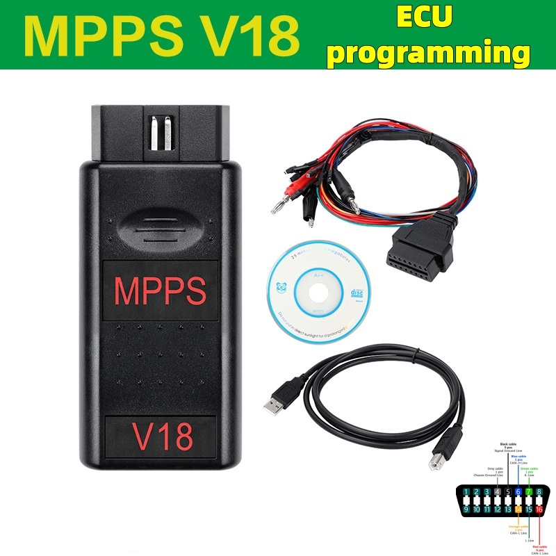 ชุดสายไฟครบชุด MPPS V18 OBD2 E - Ecu Flasher Mpps V18 บทวิจารณ์และราคา